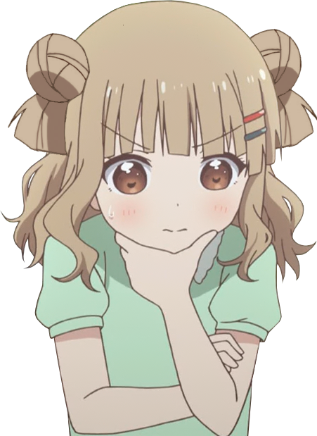 thinking anime girl